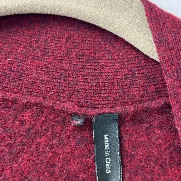 Theory Women's XS Burgundy Cardigan 100% Cashmere Long Sleeve Pockets Sweater - Picture 8 of 13